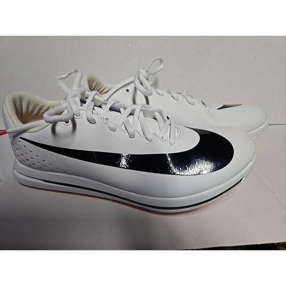 Nike TJ Triple Jump Elite 2 Track Shoes White Black Spikes Mens 9 Womens 10.5 - Picture 1 of 16